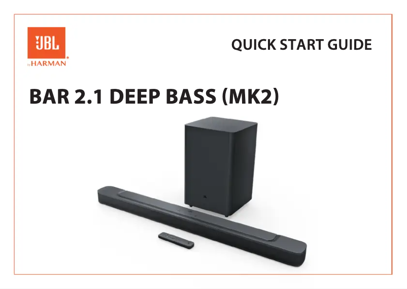 First page image of the manual for Bar 2.1 Deep Bass