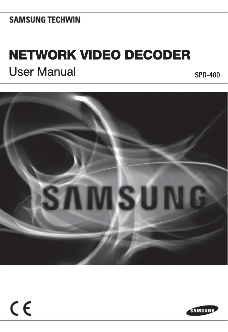 First page image of the manual for SPD-400