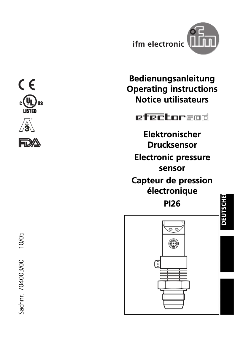 First page image of the manual for PI2653