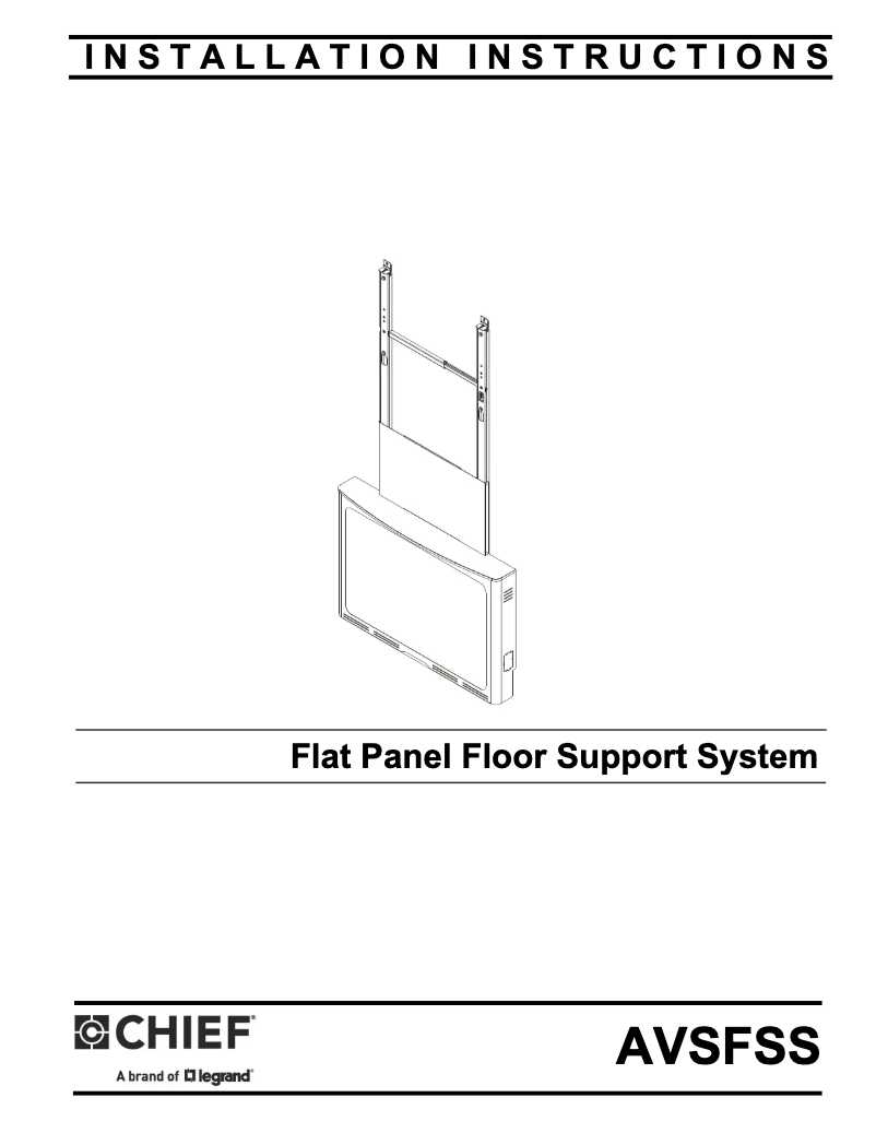 Page 1 of the manual User Manual Chief AVSFSS
