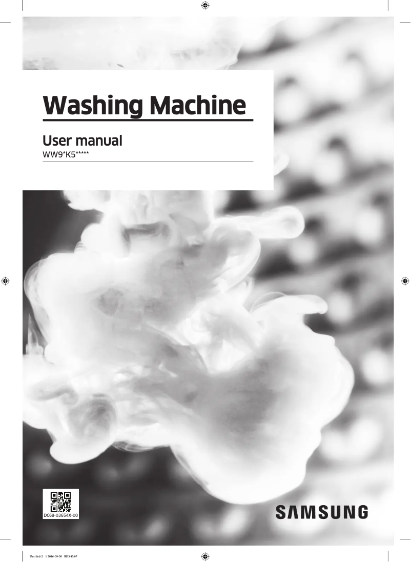 First page image of the manual for WW90K5410UX1