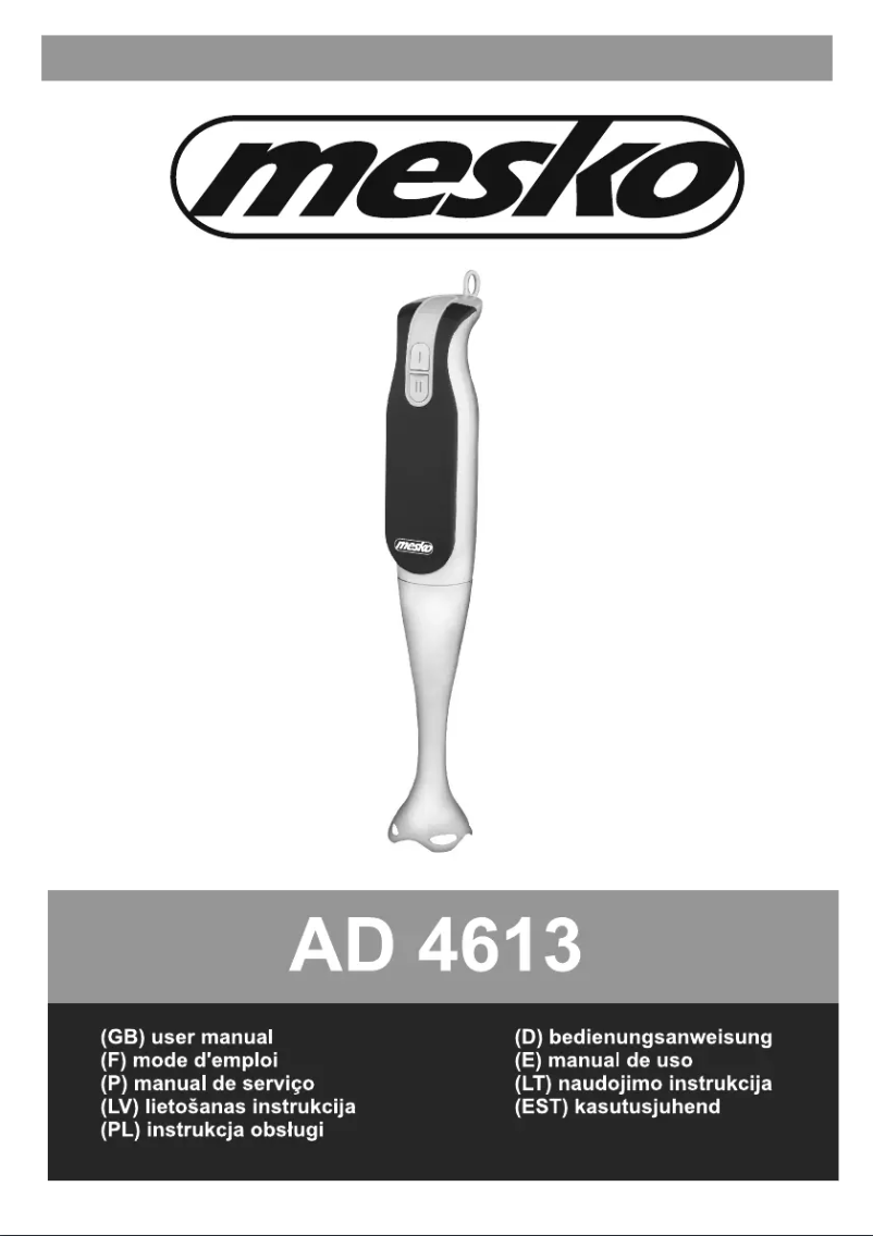 Image de la première page du manuel de l'appareil MS 4613