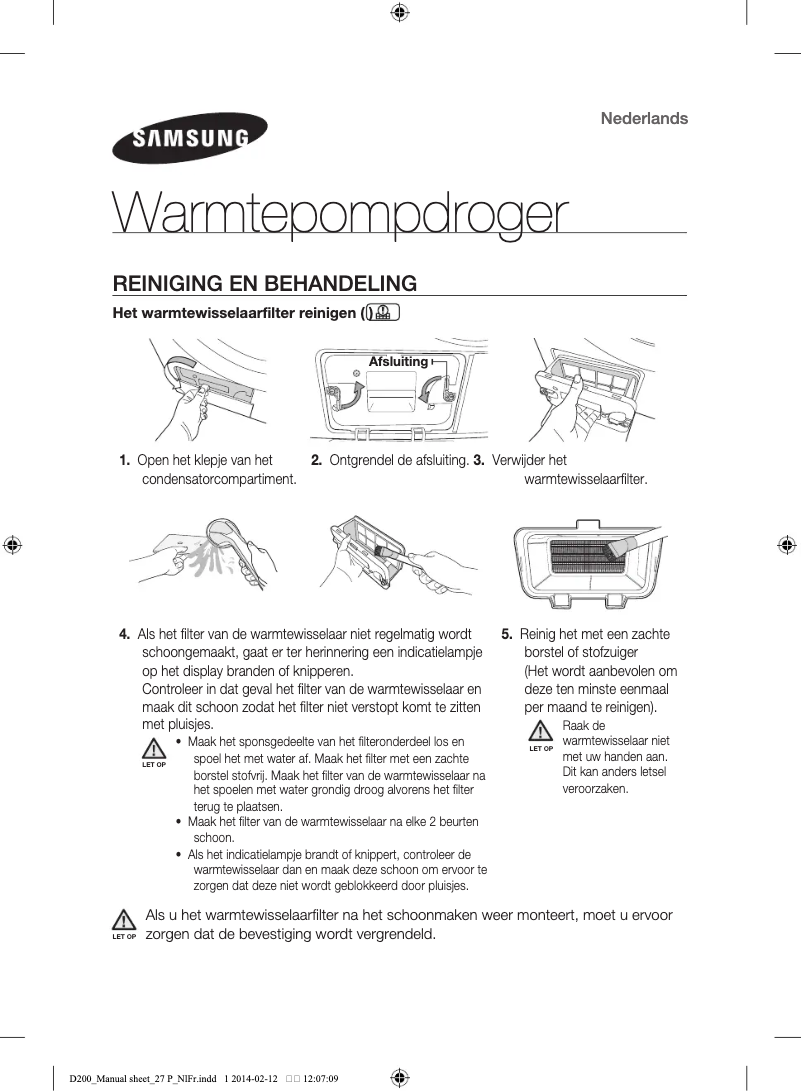Page 1 of the manual User Manual Samsung DV80F5E5H