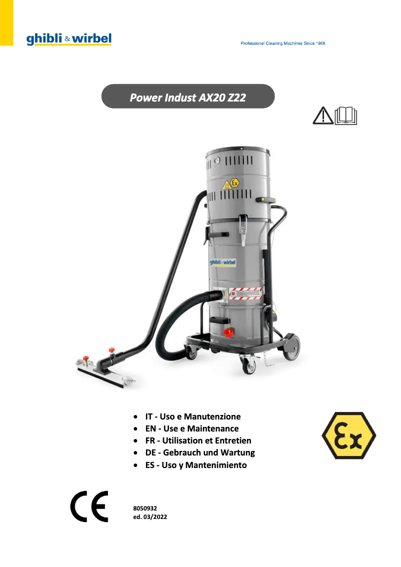 First page image of the manual for Power Indust AX 20 Z22