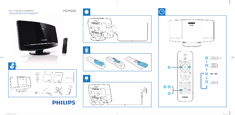 Page 1 of the manual Quick Start Guide Philips MCM2050