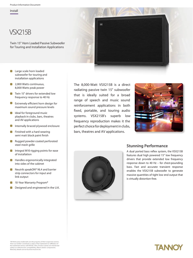 First page image of the manual for VSX215B