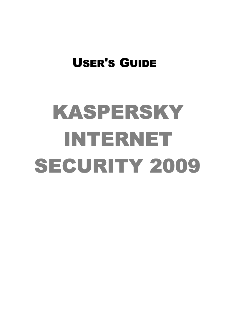 Page 1 de la notice Manuel utilisateur Kaspersky Lab KL1829GBAFS/KIT