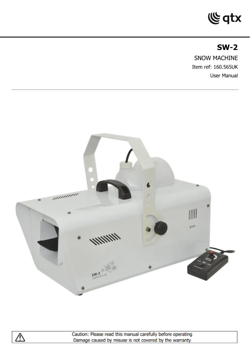 Page 1 of the manual User Manual Qtx SW-2