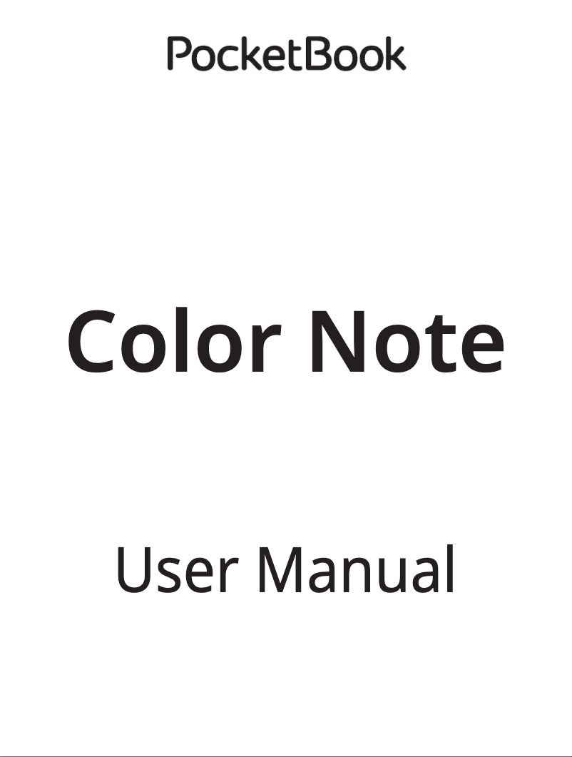 First page image of the manual for Color Note
