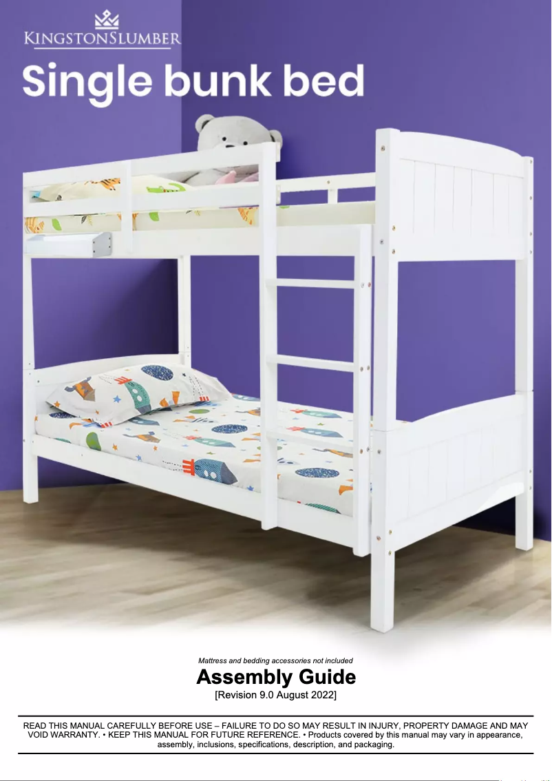 Page 1 of the manual User Manual Kingston Slumber FURBBDKNGA14W