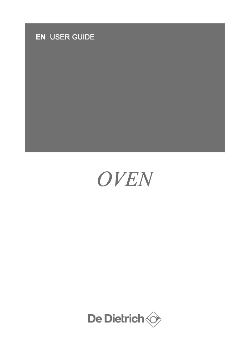 Page 1 of the manual User Manual De Dietrich DOP8785X