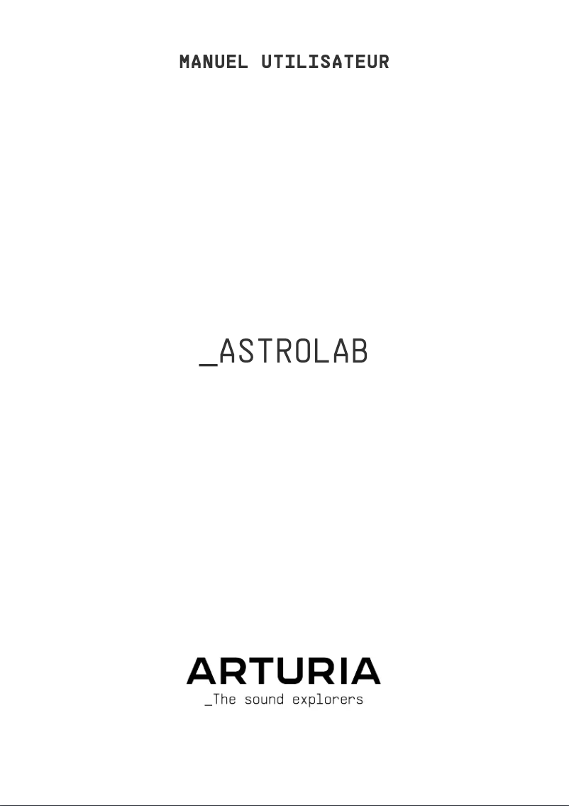 First page image of the manual for AstroLab