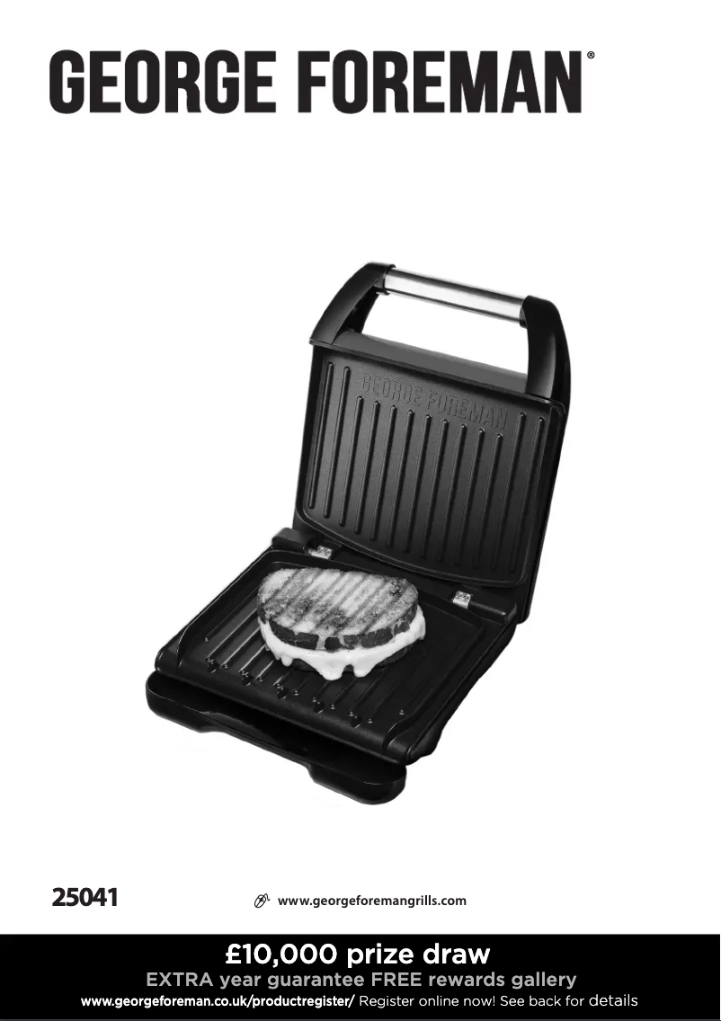 Page 1 of the manual User Manual George Foreman 25041