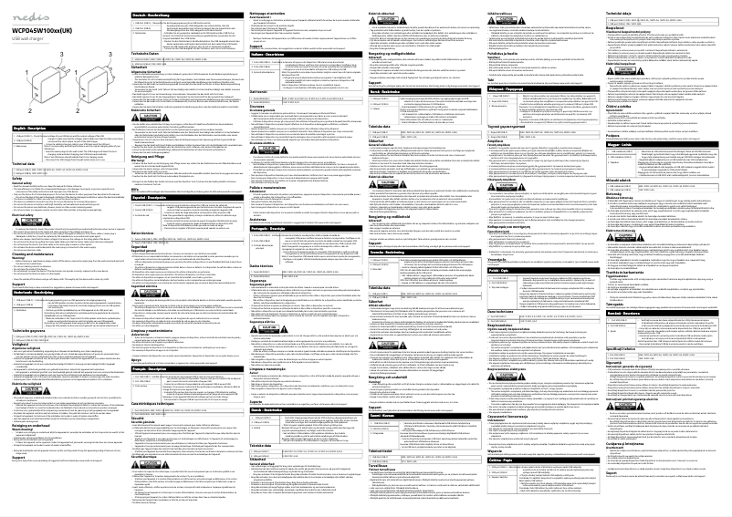 First page image of the manual for WCPD45W100WT