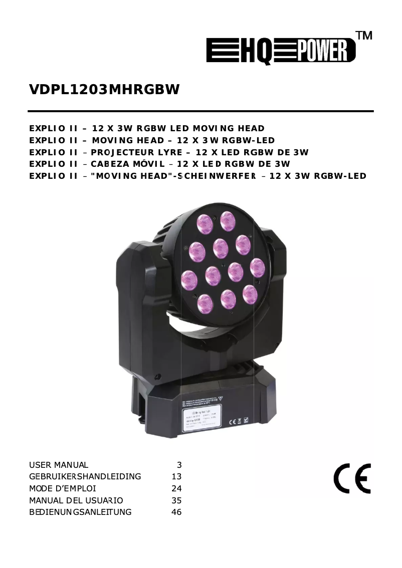 First page image of the manual for Explio II