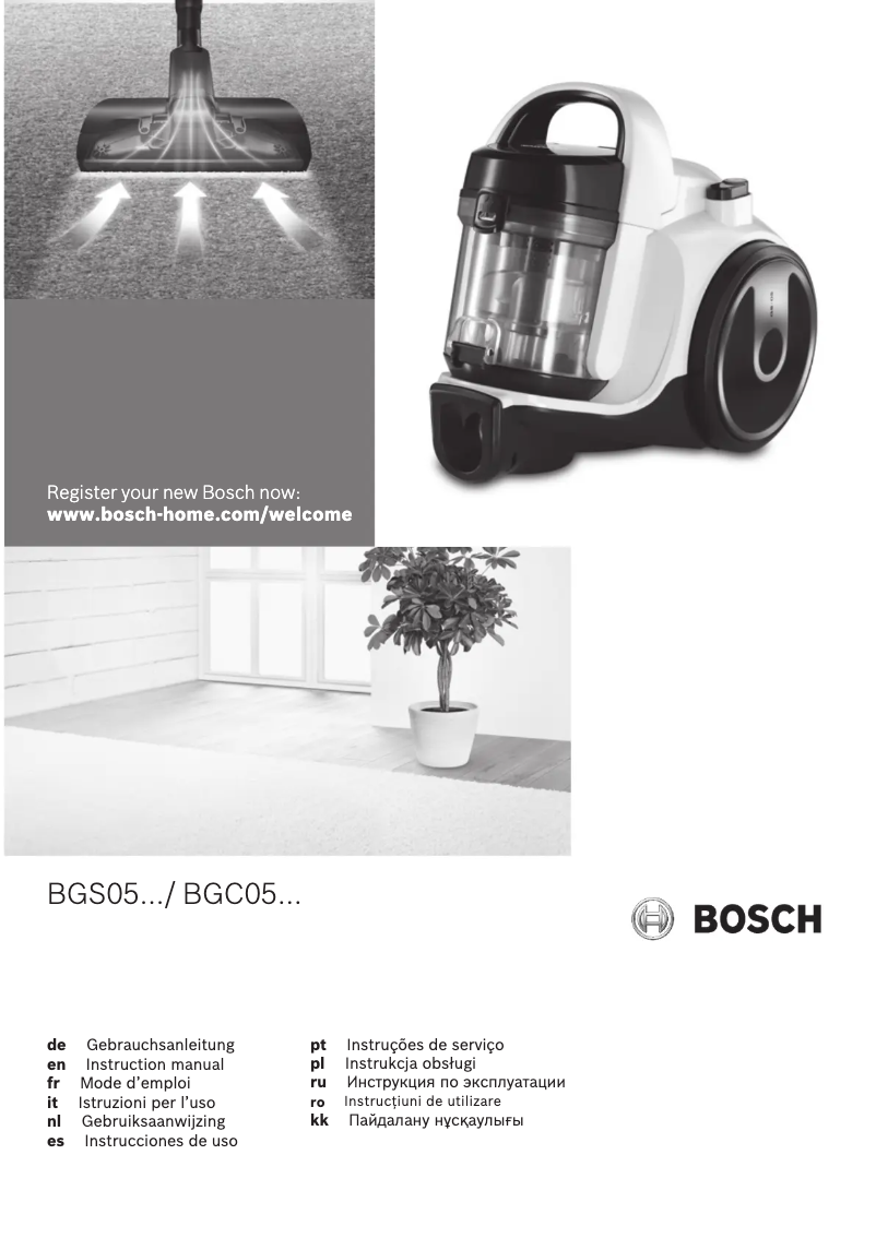 Page 1 of the manual Use and Maintenance Manual Bosch BGC05A220A
