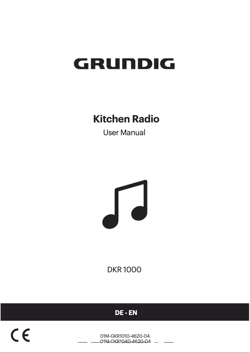 First page image of the manual for DKR 1000 BT DAB+