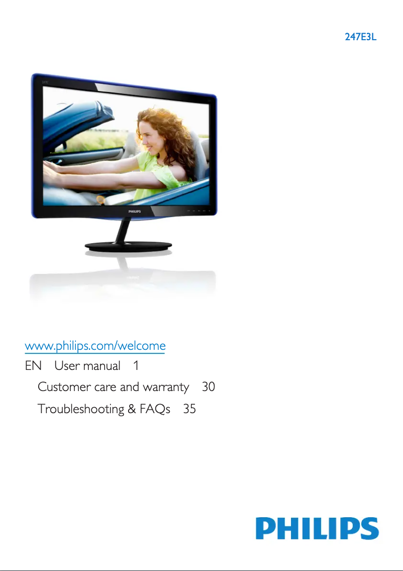 First page image of the manual for 247E3LPHSU2