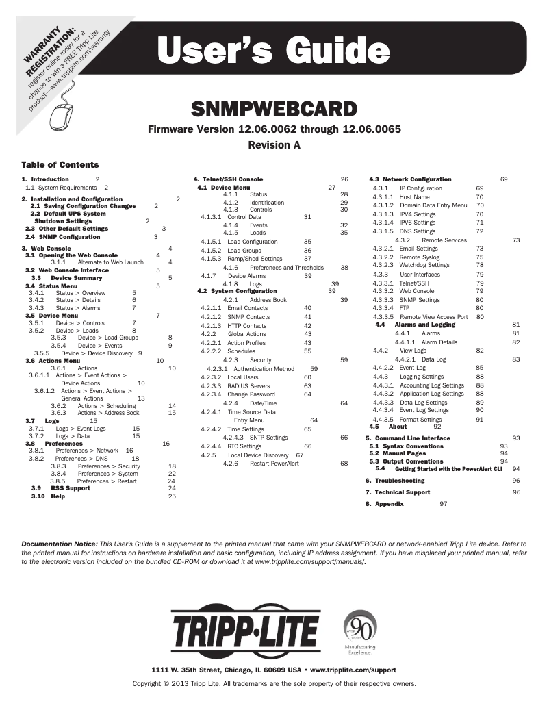 Page 1 of the manual User Manual Tripp Lite PDU3XVS6G20