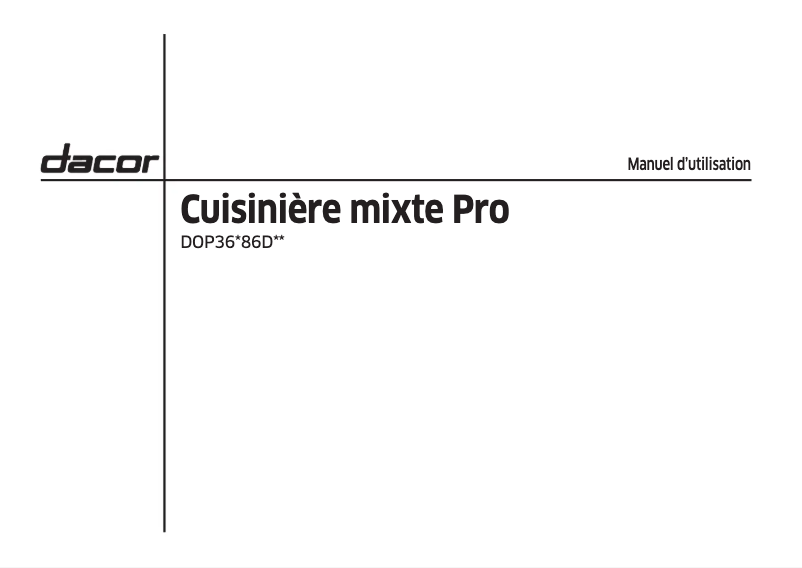 First page image of the manual for DOP36T86DLS
