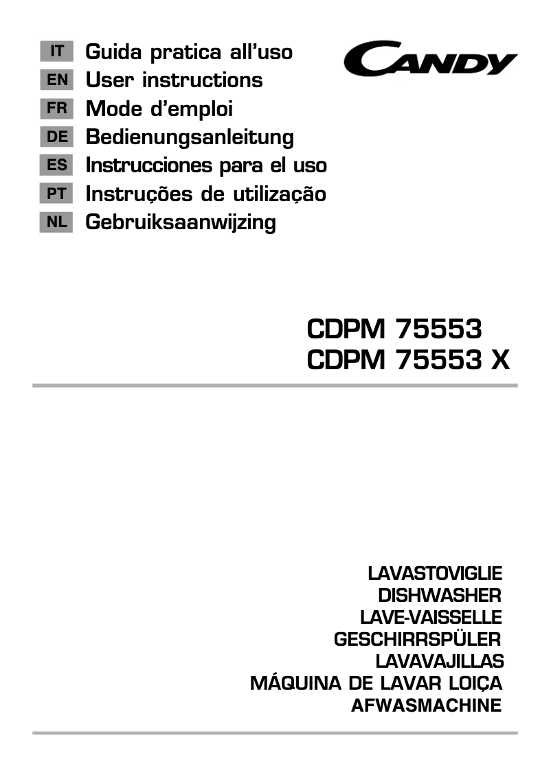 First page image of the manual for CDPM 75553 X