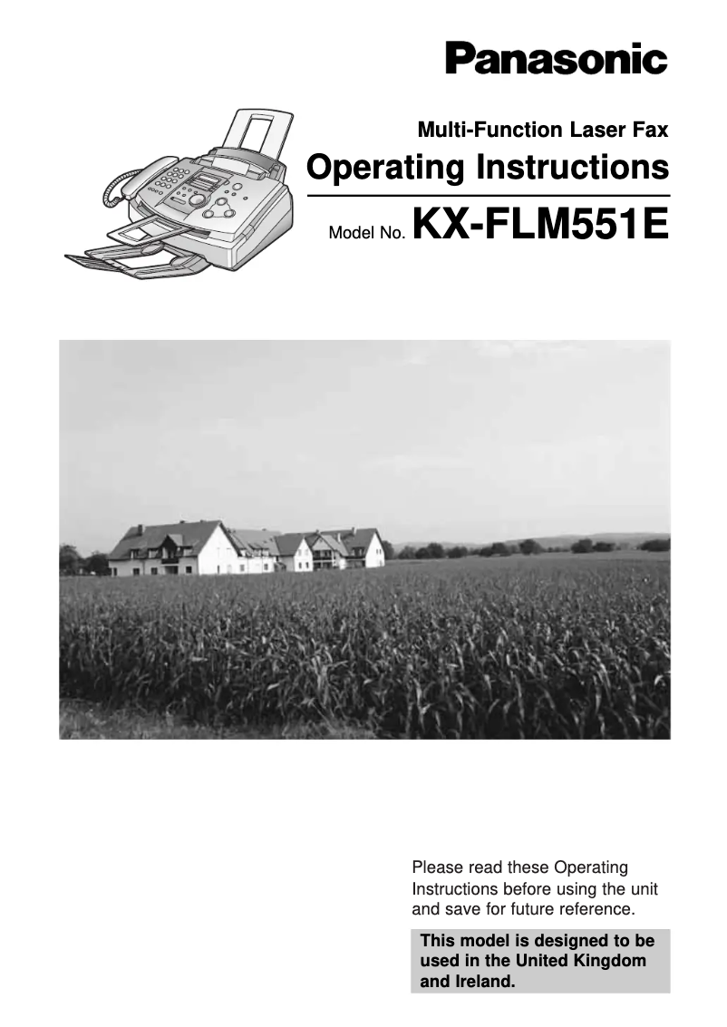 First page image of the manual for KX-FLM551E