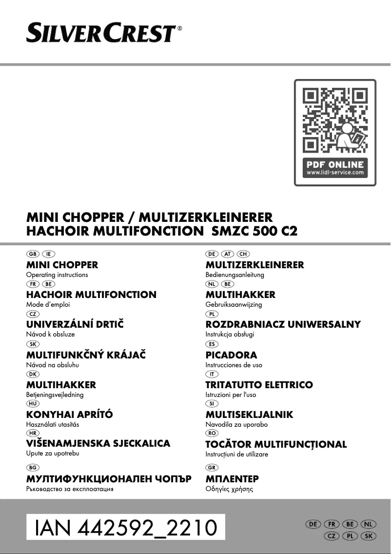 Page 1 of the manual User Manual SilverCrest SMZC 500 C2