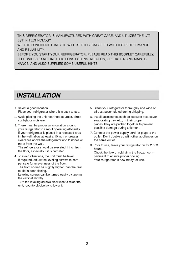 First page image of the manual for GR-403SLF