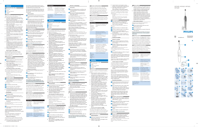 First page image of the manual for Sonicare Sensiflex HX1620