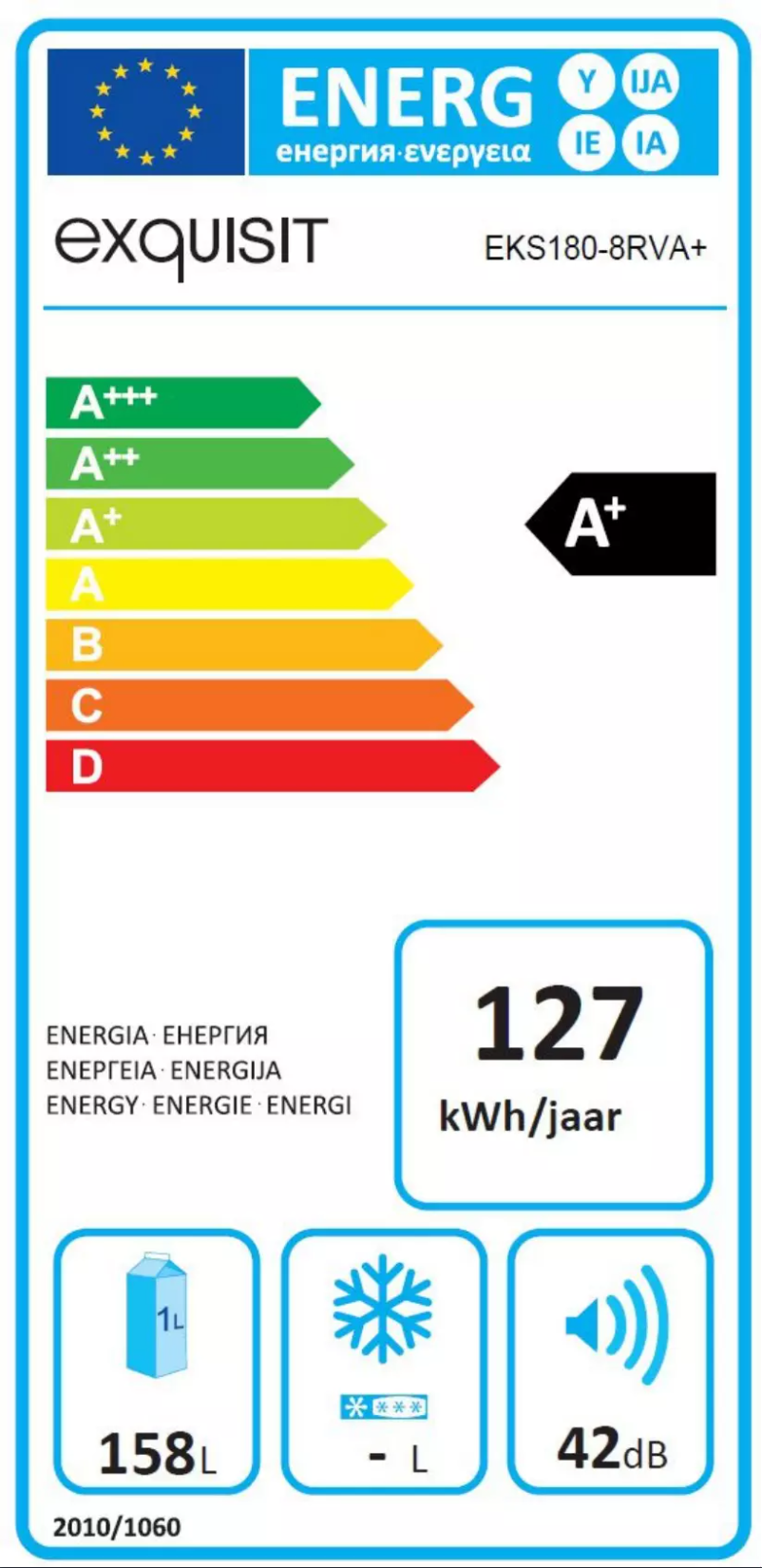 First page image of the manual for EKS180-8RVA+