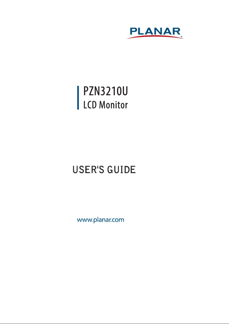 First page image of the manual for PZN3210U
