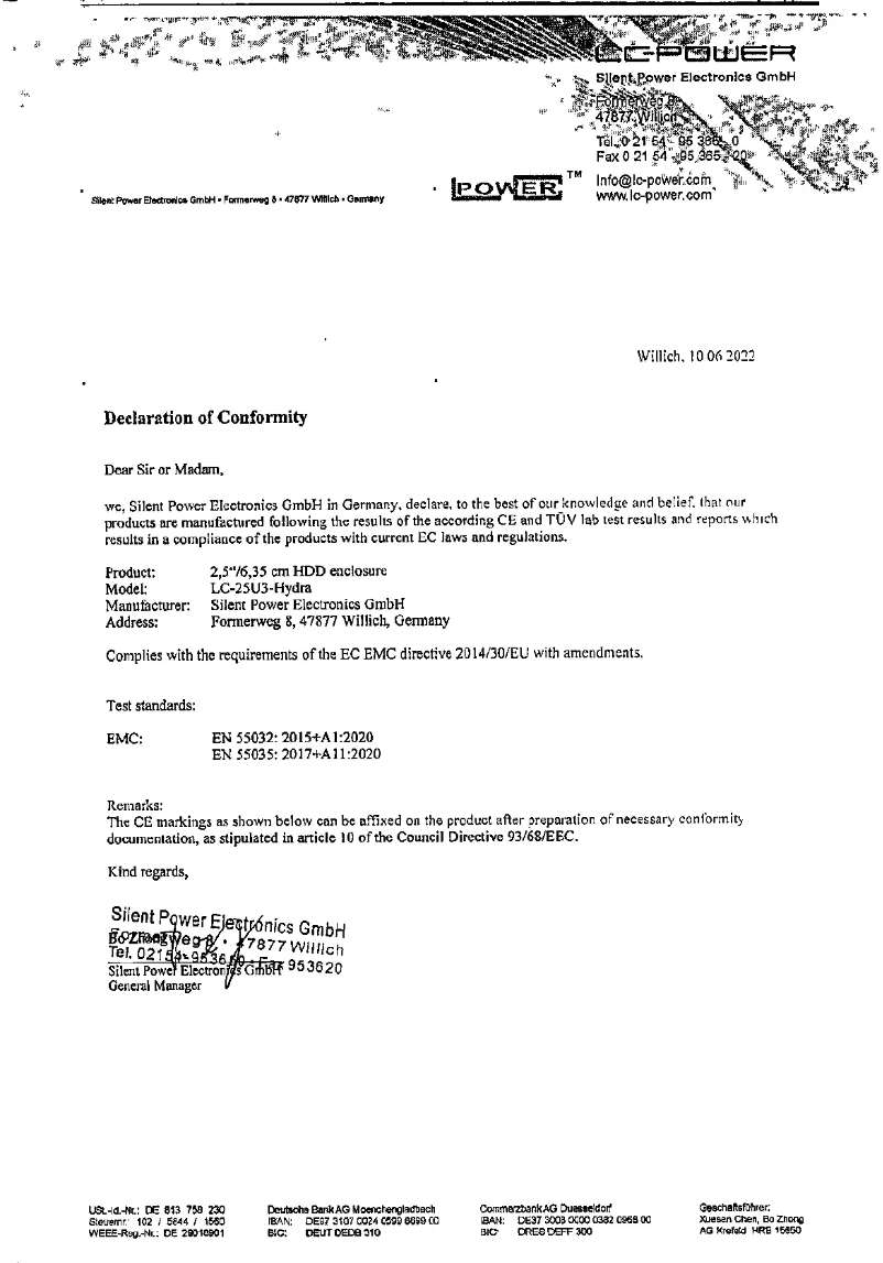 First page image of the manual for LC-25U3-Hydra