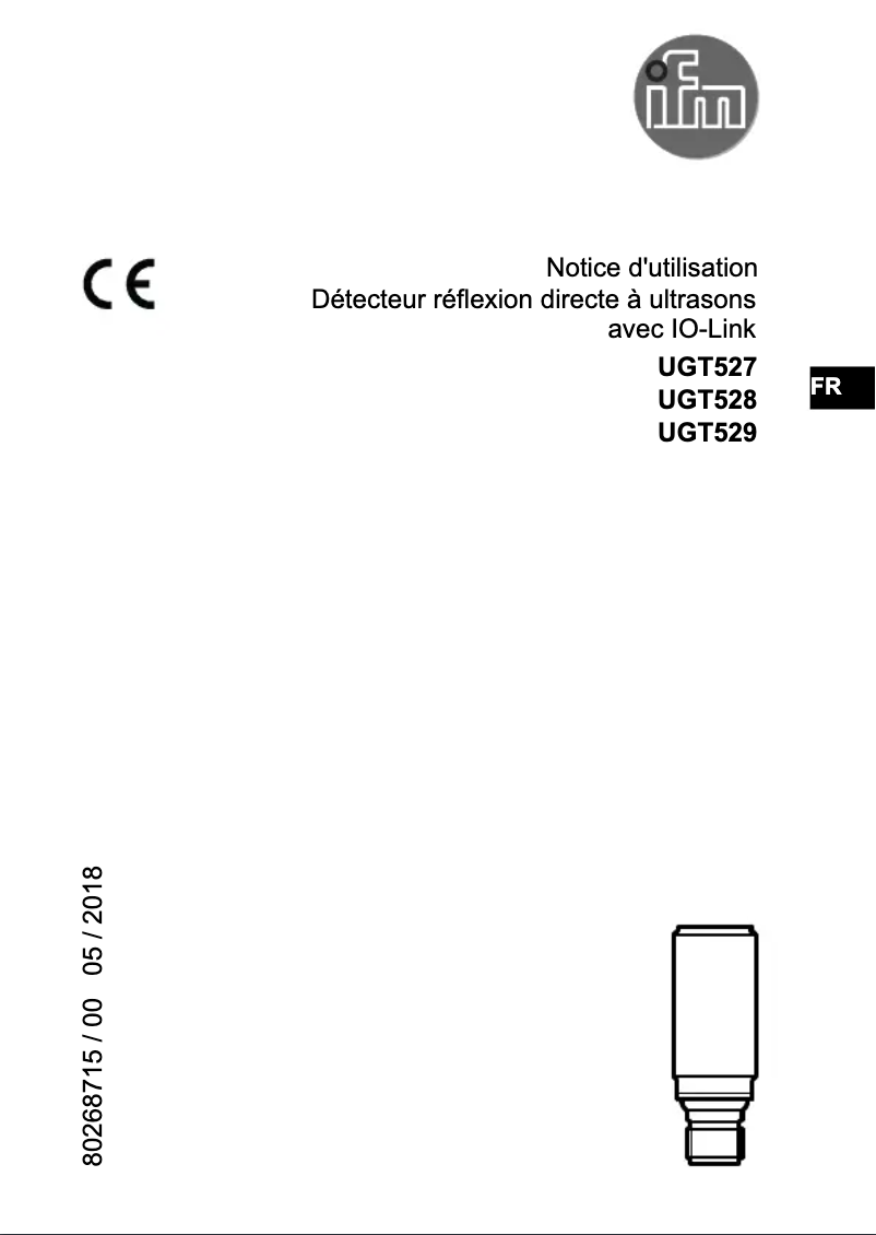 Page 1 of the manual User Manual IFM UGT529