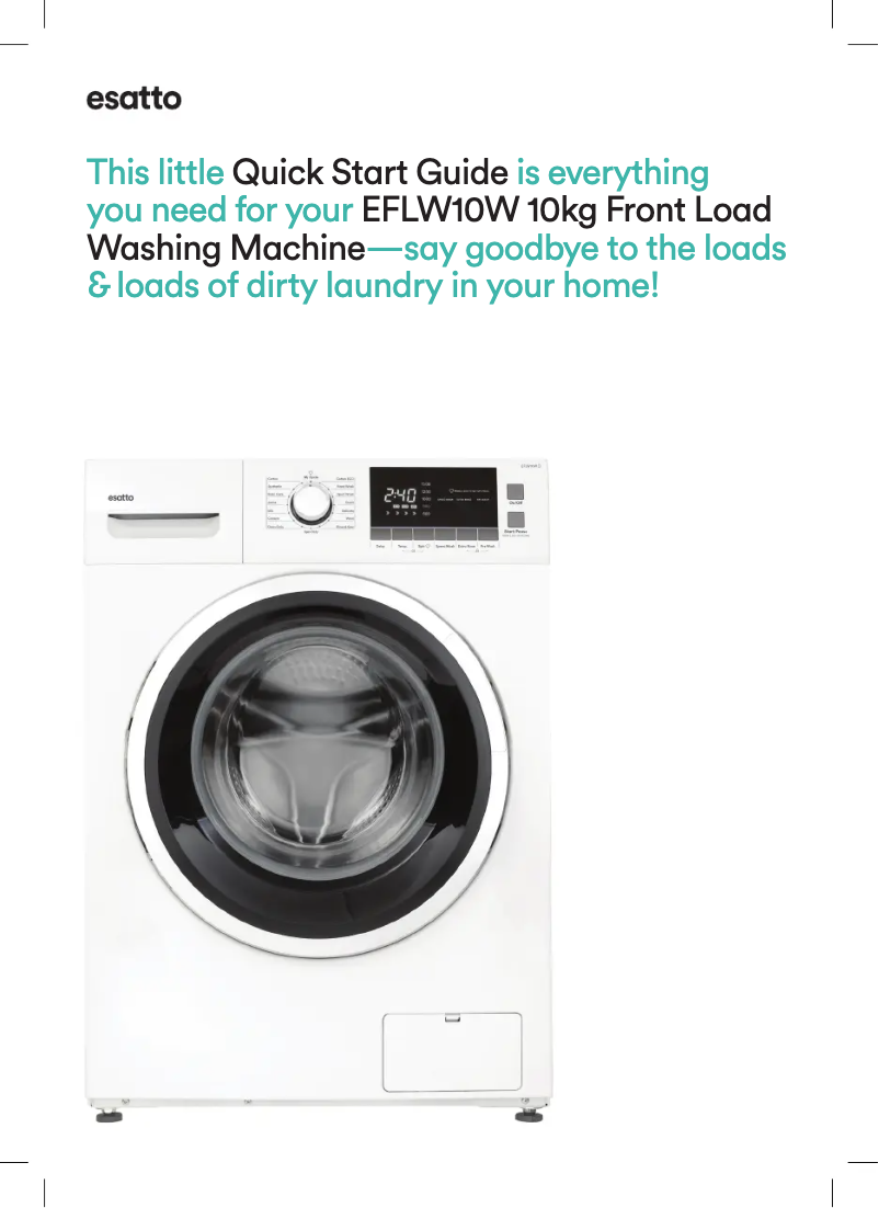 First page image of the manual for EFLW10W