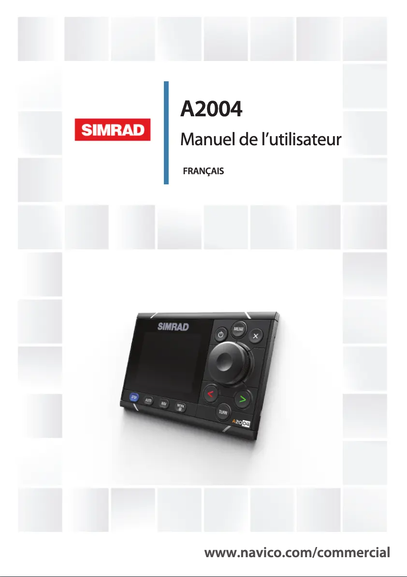 Page 1 of the manual User Manual Simrad A2004