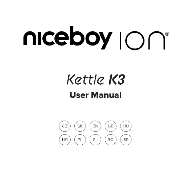 Page 1 of the manual User Manual Niceboy ION Kettle K3