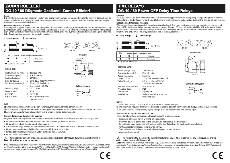 Page 1 of the manual Quick Start Guide ENTES DG-10