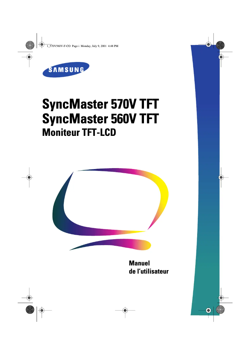 Page 1 of the manual User Manual Samsung SyncMaster 560VTFT