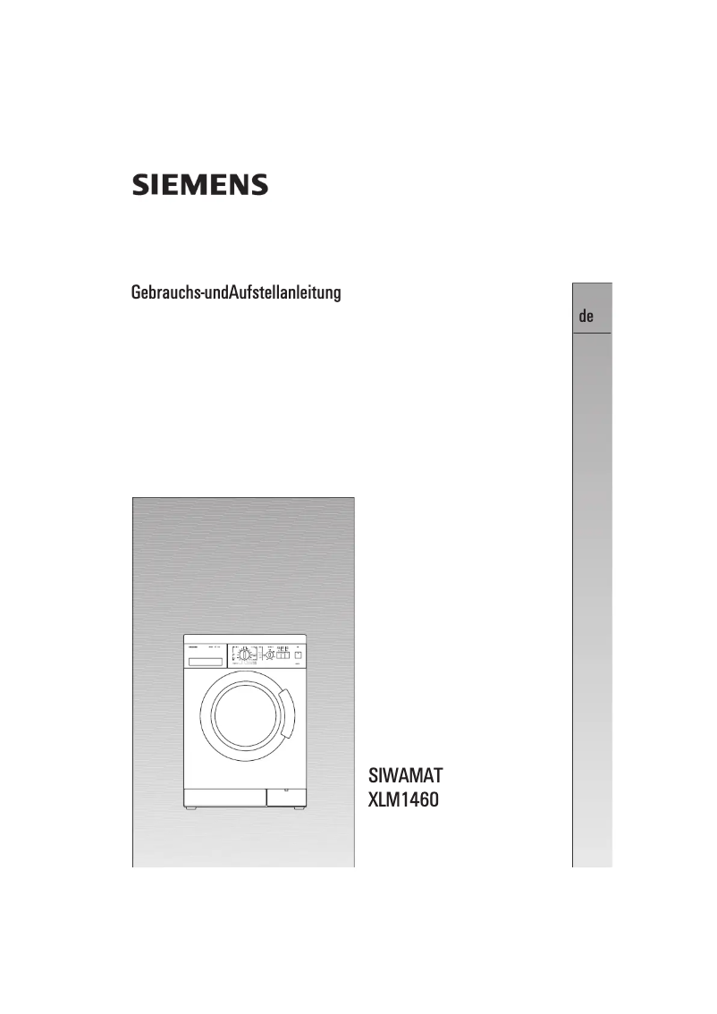 Page 1 of the manual User Manual Siemens WXLM1460