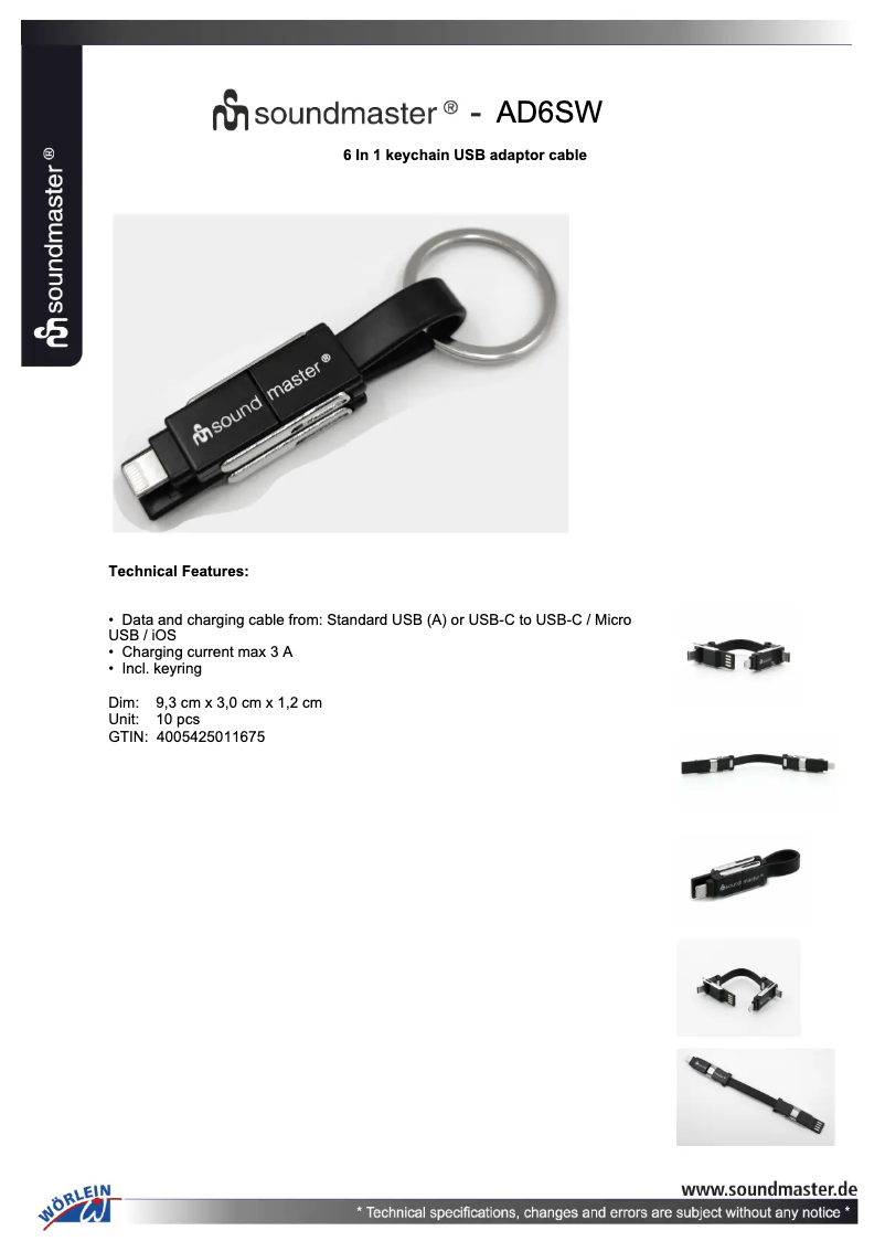 First page image of the manual for AD6SW