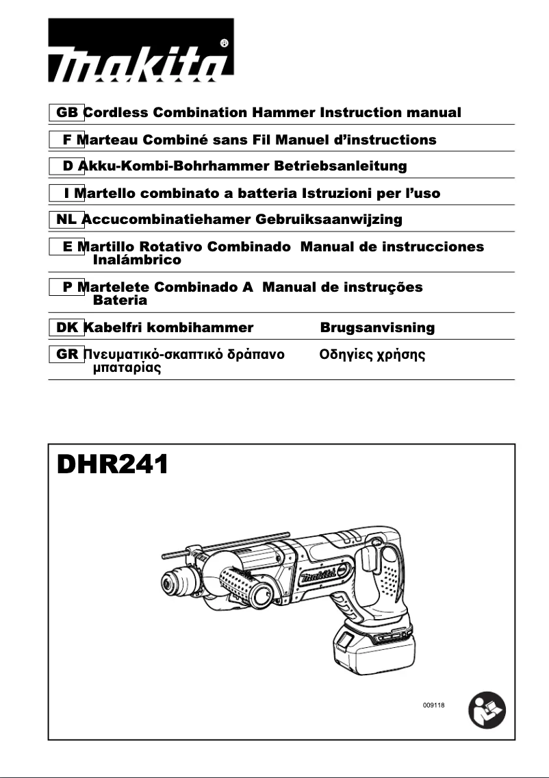 Page 1 of the manual User Manual Makita DHR241RMJ