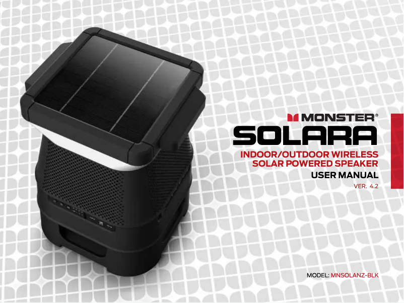 First page image of the manual for Solara