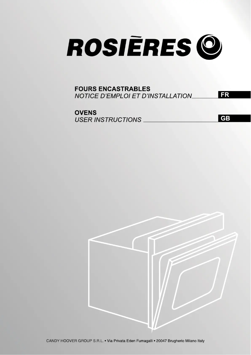 Page 1 of the manual User Manual Rosieres RFI 4064 MIN