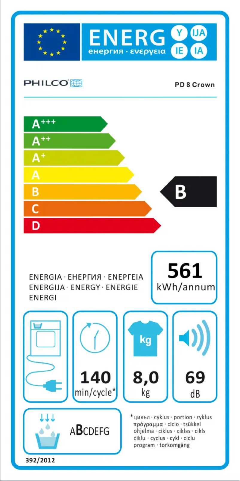 First page image of the manual for PD 8 Crown