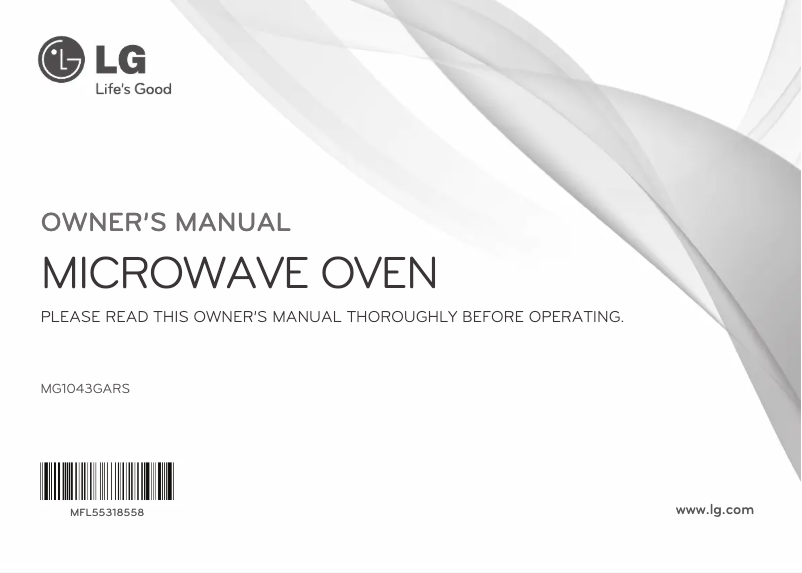 Page 1 of the manual User Manual LG MG1043GARS