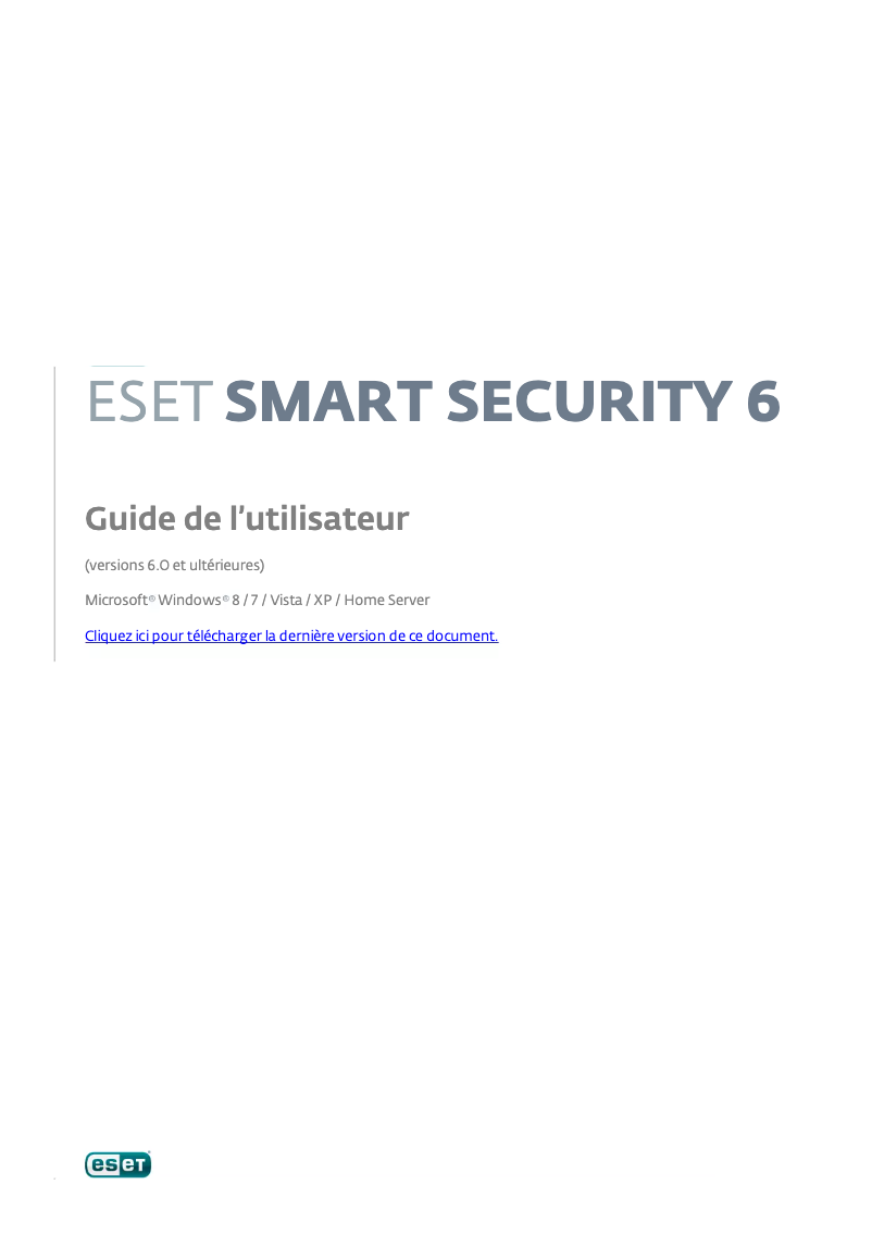 Image de la première page du manuel de l'appareil Smart Security 6