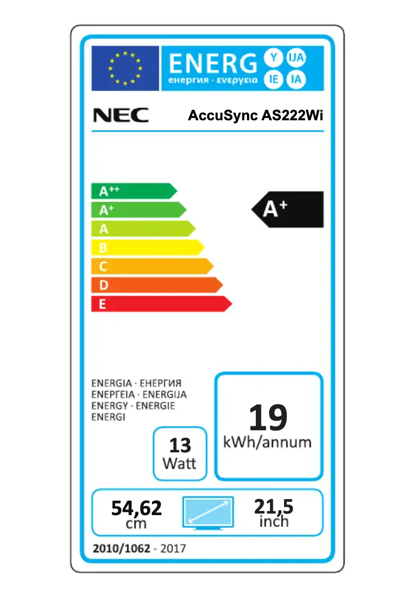 First page image of the manual for AccuSync AS222Wi