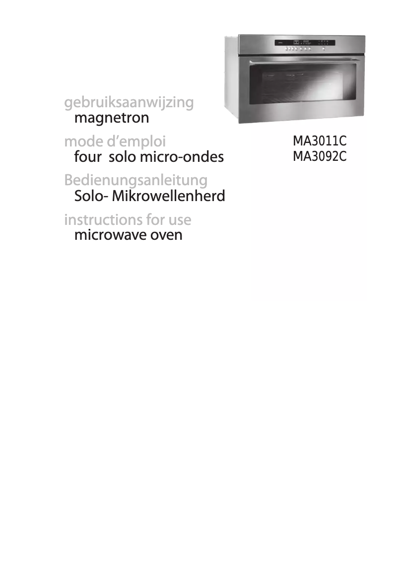 Image de la première page du manuel de l'appareil MA 3092 C