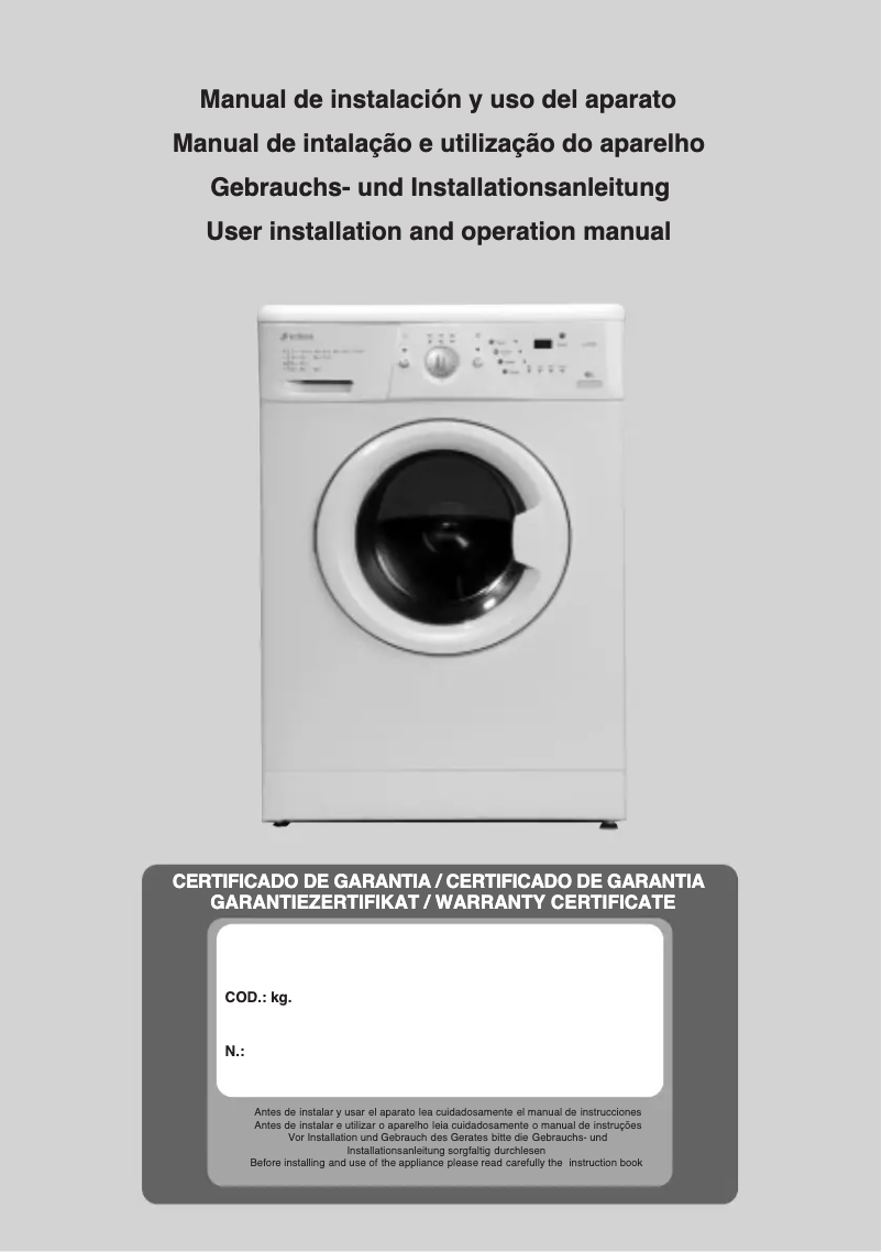 Page 1 of the manual User Manual Edesa L-2086X