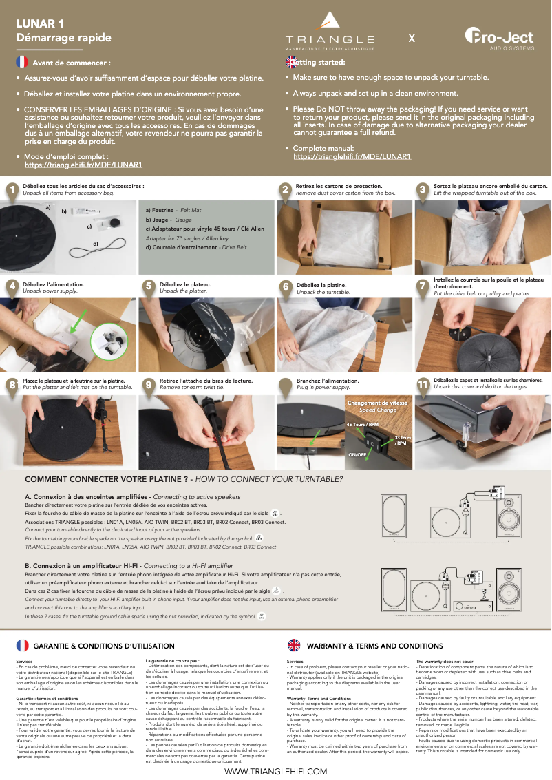 First page image of the manual for Lunar 1